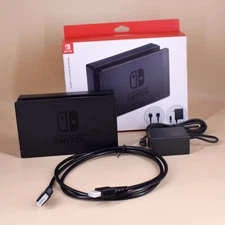Original Nintendo Switch Charging Dock + AC Adapter Power Cable + HDMI CABLE Set