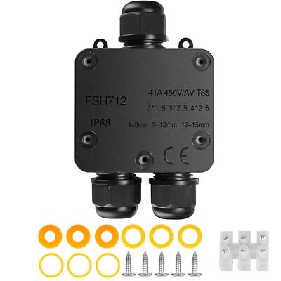 IP68 wasserdichte Abzweigdose, 3-fach Y-Typ PA9 Outdoor Elektro Abzweigdose,