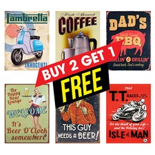 Bar/Pub Garage Mann Höhle Metall Blechschild Plakette Zuhause Bar Schuppen Wandkunst M2