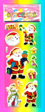 Santas Style 3 Puffy Stickers 1 Sheet Pack