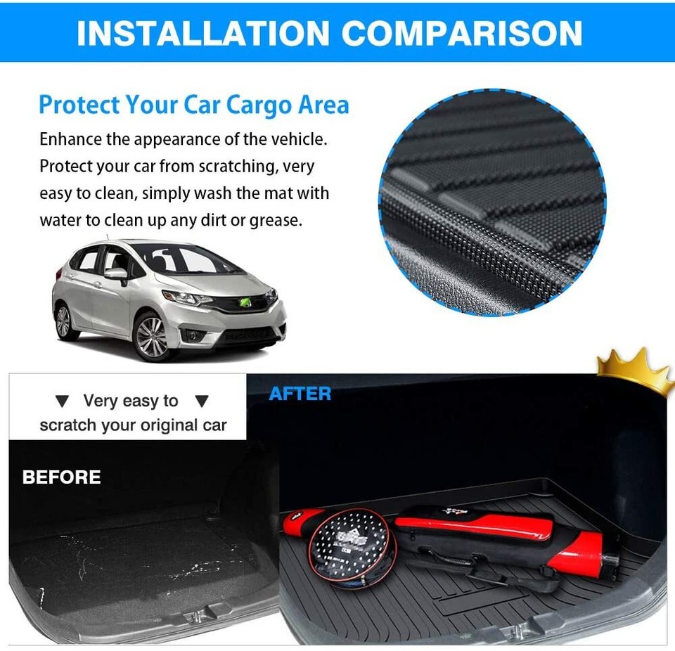 Car Cargo Trunk Mats Compatible Fit for 20142020 Nissan Rogue TPO