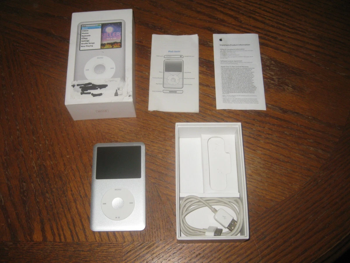 Apple iPod Classic 6th Generation A1238 160GB Silver w/ Box, TESTED, MC293LL