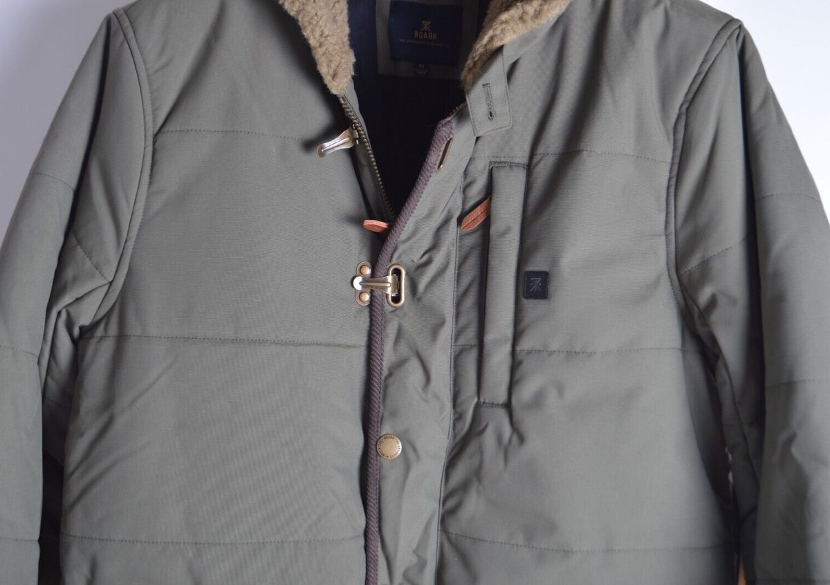 NWT Mens Roark Axeman II Jacket $179 M dark military green clasp