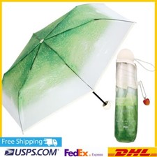 Tabi suru Kissa x Wpc. Folding Vinyl Umbrella Green Cream Soda Design NEW