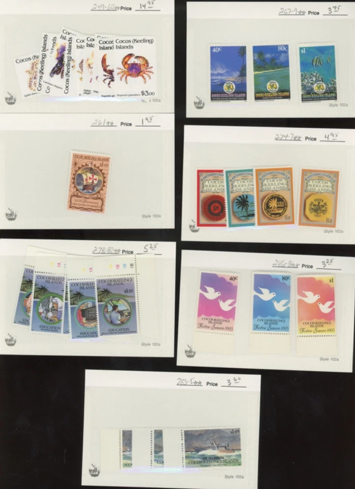 Estampillas de Islas Cook emisiones regulares tarjetas de distribuidor MNH. cv 231.00 (mb33 Foto 4 de 4