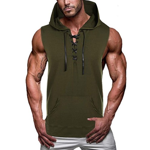 hooded muscle tee