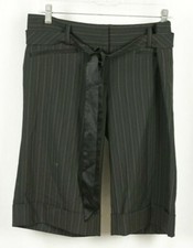 Laundry by Shelli Segal Lined Striped Black Shorts With Belt Size 6