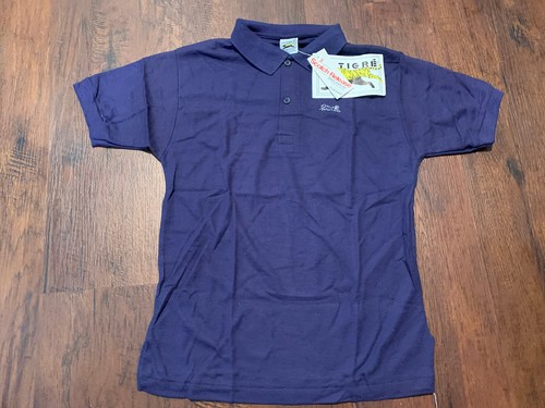 Polo Le Tigre Boy Azul Vintage Años 80 Hecho en EE. UU. Stock Muerto TALLA 18, 20 NUEVO CON ETIQUETAS - Imagen 3 de 9