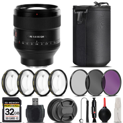 Sony FE 85mm GM Lens +4PC Macro Kit +UV, CPL, FLD Filter
