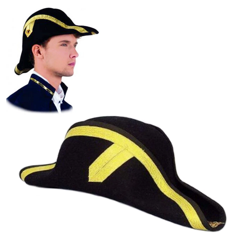 Napoleon Hut Zweispitz Offizier Admiral-Hut KW 61 cm für Herren Kostüm-Zubehör