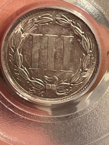 1865 THREE CENT NICKEL OLD PCGS MS-62 - Picture 12 of 20