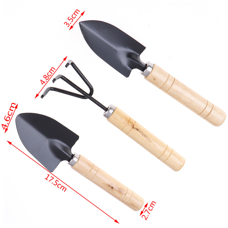 3Pcs/set Mini Garden Tool Sets Shovel Rake Spade Bonsai Tools Set
