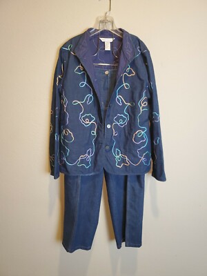 Napa Valley Denim Jacket(Size M) and Pants(Size 12) Ribbon