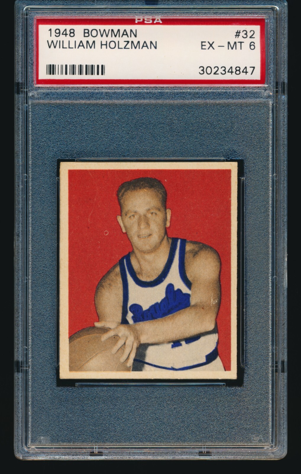 1948 Bowman #32 William "Red" Holzman HOF RC PSA 6 EX-MT Basketball 30234847