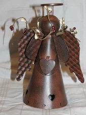 Beautiful Angel with Hearts made of Metal/Tin