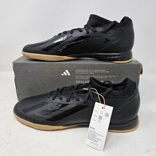 Men's Adidas X Crazyfast INJ.3 FG Indoor Soccer Shoe / Black Gum / ID9343