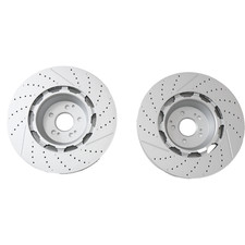 2x For Mercedes Benz W222 S63 S65 Amg 2014-2020 Front Brake Rotors A2224212612