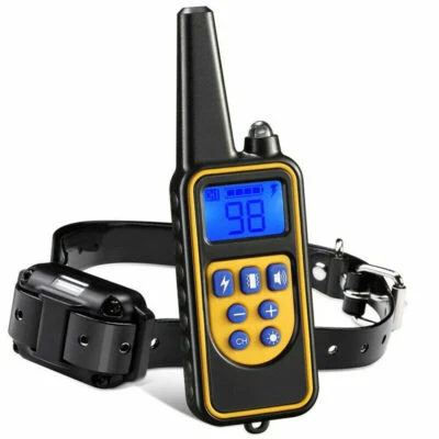 Collar de entrenamiento para perros PET de 800 m control remoto recargable descarga eléctrica LCD