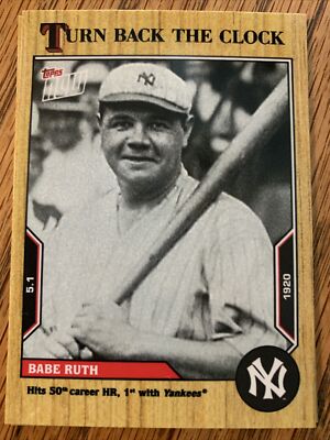 2022 Topps#32 Turn Back the Clock Babe Ruth 1st Yankees Home Run In ...