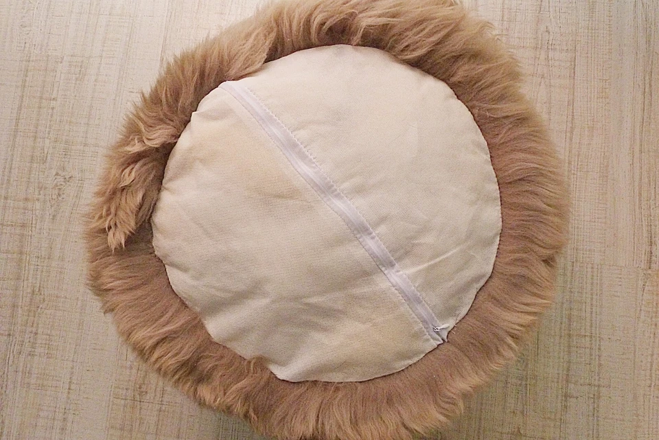 Genuine Sheepskin Footstool Home Office Comfort Furry Ottoman New House Gift She - Image 4 of 4