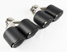 Dual 4 Quad Uniform Carbon Fiber Exhaust Tips Fits Chevy Corvette C6 05-13