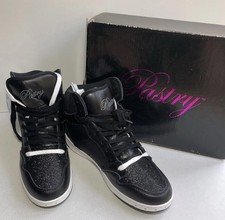 Pastry Glam Pie Glitter Black High Top Dance Sneakers New NWT Women 7 PA152000
