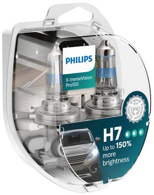 Philips headlamp x-tremevision pro 150. lamp h7 12v kit xtreme