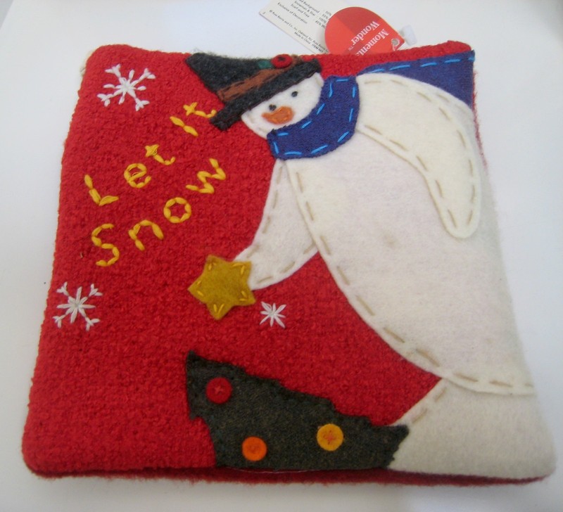 New with Tag Russ  Vintage Let it Snow  Trivet/Pot Holder