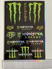 Monster Energy Laser Die-cut Decals Sheet Monster Energy Laser Die-cut Decals Sheet