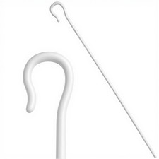 White Shepherd Staff Cane Hook Prop - Bo Peep Costume Accessory for Halloween