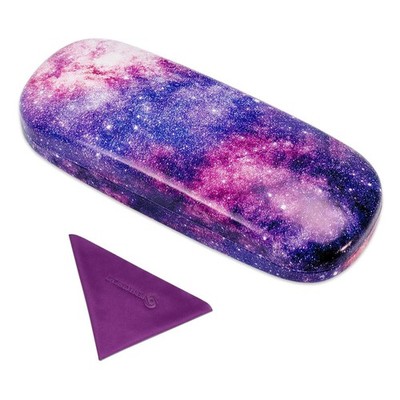 PERFECTSIGHT Hard Shell Eyeglasses Case, Kawaii One Size, Purple Star Cloud