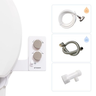 Spa 3.0 Cool To Warm Water Bidet Attachment, Brushed Nickel | Universal Fit