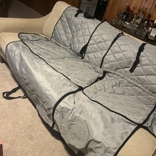4knines Crew Cab Truck Seat Cover W Hammock For Fold Up Seats Waterproofed Gray 4knines Crew Cab Truck Seat Cover W Hammock For Fold Up Seats Waterproofed Gray