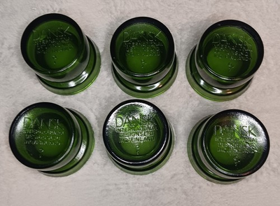 #ad Vintage Dansk Int#x27;l MCM Green Glass Candle Holders Set 6 Jens Quistgaard FINLAND $47.95