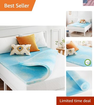 2 Inch Swirl Gel AeroBreeze Cooling Air Flow Memory Foam Mattress Topper, Dor...