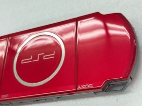 TESTED SONY PSP 3000 RED Console + Charger + battery + 3 games  Region free 32MB
