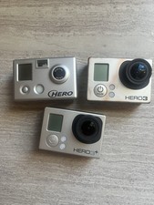 Lot Of 3 GoPro Hero And Hero 3 Action Cameras Untested Silver