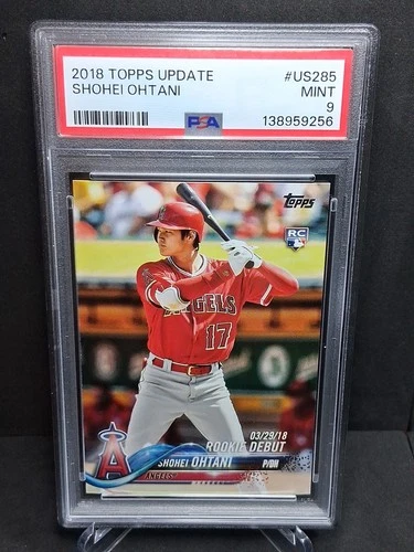 2018 TOPPS UPDATE #US285 SHOHEI OHTANI ROOKIE RC PSA 9