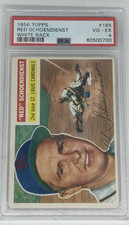 1956 Topps #165 Red Schoendienst PSA 4 HOF St. Louis Cardinals - White Back