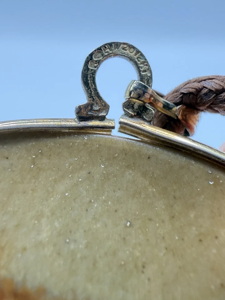 Colgante de Jaspe con Imagen 12k en Collar de Cordón de Cuero. Foto 3 de 4