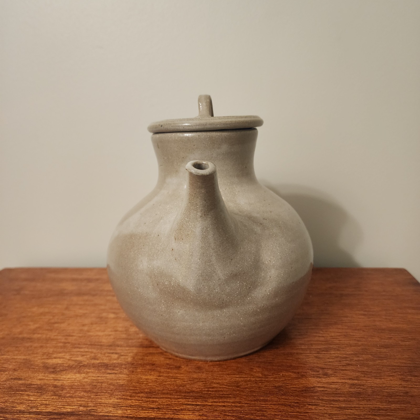 Jugtown Ware Pottery Coffee/Tea Pot Pitcher W/ Lid Bluebird 8” Tall 1983 Signed