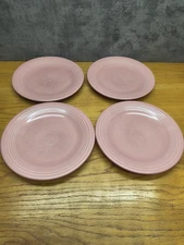 Vintage Fiesta ware Homer Laughlin Pink Rose Plates Set of 4