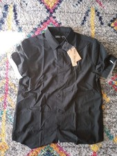PJ Paul Jones Men's Black Short Sleeve Button Down Shirt Size Med Nwt