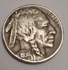 1936 S Buffalo Nickel High Grade 1936-S Buffalo 5c  Only .95c shipping! BN810