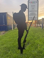Remembrance Day Tommy Soldier Silhouette - 3ft 
