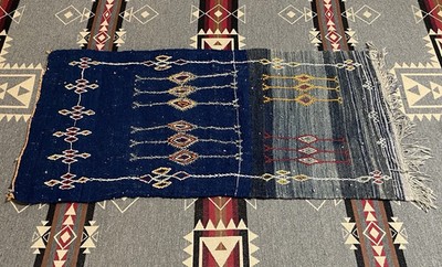 Vintage Moroccan Berber Handwoven Wool Kilim Table Runner Rug 36x18 T47