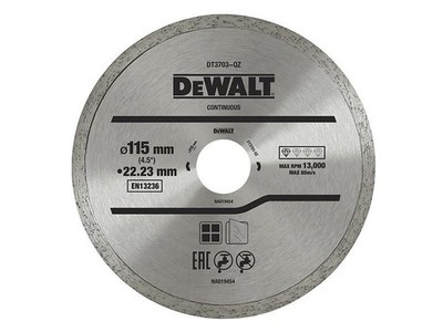 Dewalt - DT3711 Continuous Rim Diamond Cutting Disc 115 x 22.23mm