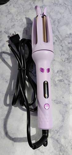 Purple Electric Curling Iron Wand, Adjustable Heat, 4 Settings, 210°C Max