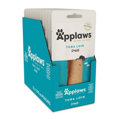 Natural Cat Treats, Grain-Free, High-Protein Whole Tuna Loins, Single-Ingredi...