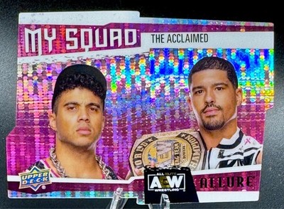 2022 Upper Deck Allure AEW My Squad PINK The Acclaimed #'d 012/100 Caster Bowens